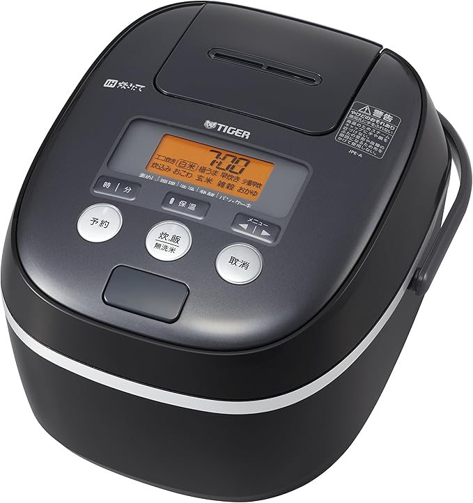 TIGER IH Rice Cooker  TAKITATE (freshly cooked)  (1.0L Cooked) JPE-A100-K (Black)【Japan Domestic genuine products】