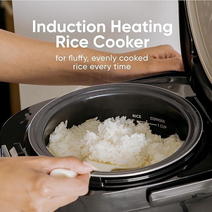 Tartle Kitchen IH103 Pressure Induction Heating Rice Cooker and Warmer 6 cup - Japan style - IH Technology with Steamer (1.5L)