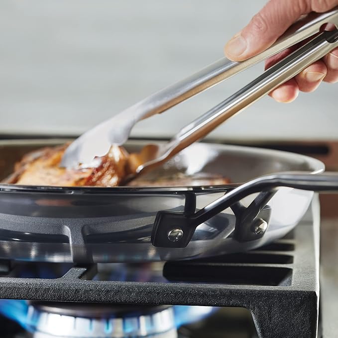 KitchenAid 5-Ply Clad Polished Stainless Steel Frying Pan/Skillet 10 Inch - Stainless Steel