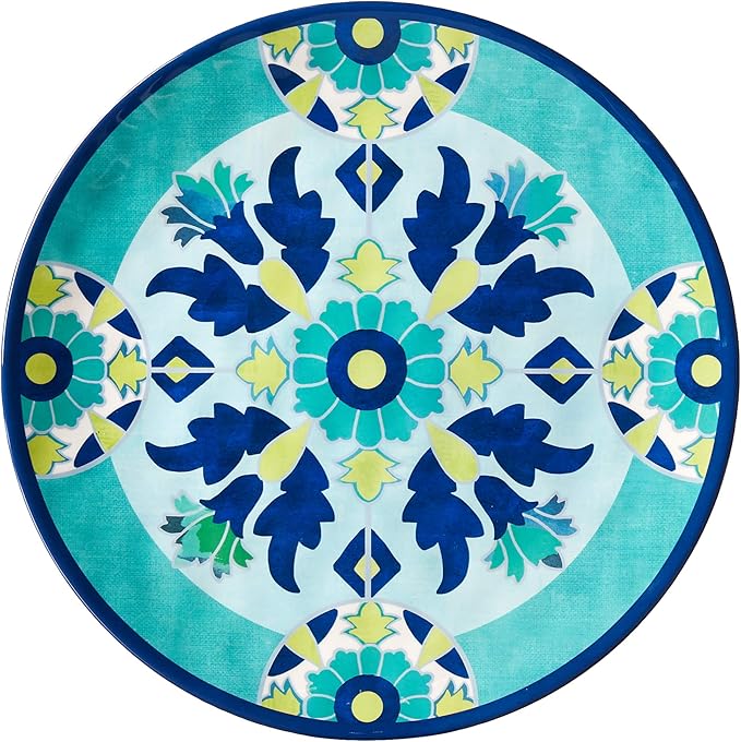 Certified International GRAN12PC Granada Melamine 12 pc Dinnerware Set Service for 4 Multicolored