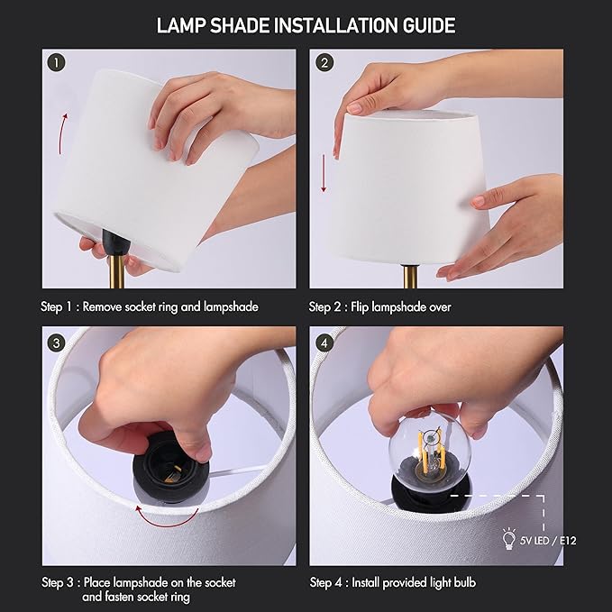 O’Bright Seraph mini – Cordless LED Table Lamp with Dimmer Built-in Rechargeable Battery 3-Level Brightness Patio Table Lamp Bedside Night Lamp Ambient Light for Restaurant Antique Brass