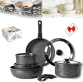 Cookware Set Ceramic Cookware Set Removable Handle 2026 New 11 Piece Nonstick Detachable Handle Cookwares Non Stick Cookwares Sets for Kitchen (Black11pcs)