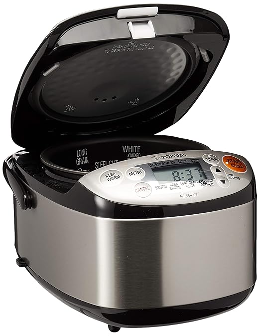 Zojirushi EP-PBC10 Gourmet d'Expert Electric Skillet &amp NS-LGC05XB Micom Rice Cooker &amp Warmer 3-Cups (uncooked) Stainless Black