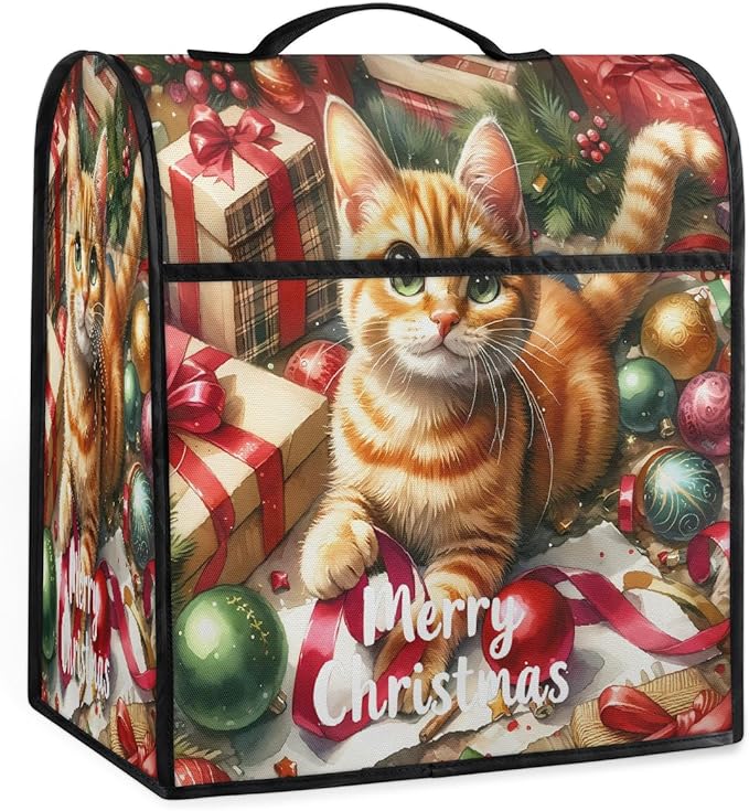cfpolar Kitchen Aid Mixer Cover Compatible with 6-8 Quarts Christmas Ball Cat Xmas Stand Mixer Cover Kitchen Aid Mixers Accessories Appliance Organizer Bag Dust Covers with Zipper Pocket