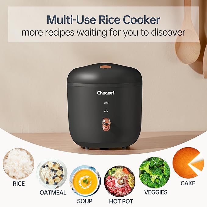 CHACEEF 1.2L Mini Rice Cookers &amp 350ml Travel Electric Kettle