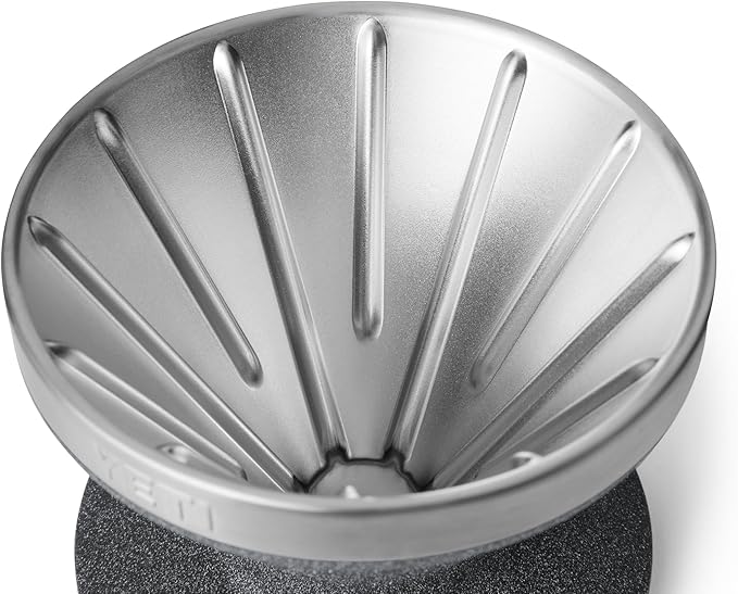 YETI Pour Over Coffee Maker Accessory Ramblers Designed for Perfect Coffee Extraction Anywhere Stainless Steel fits any V60 Filter Black Stone