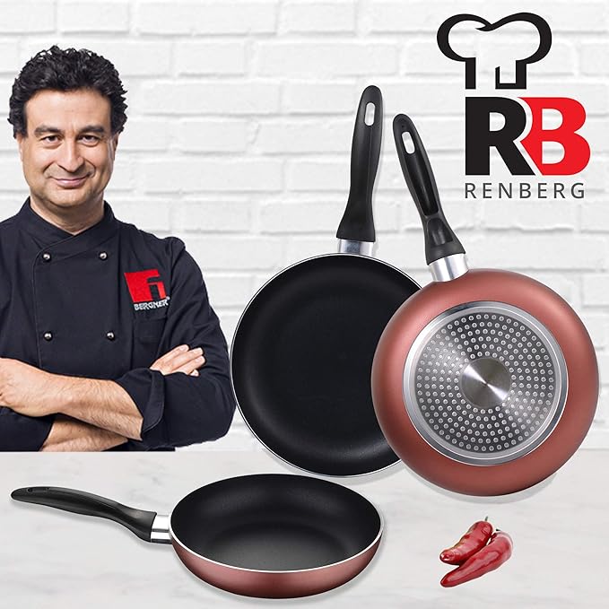 Renberg Set 3pc pans (162024cm) pressed aluminum suitable for induction Paradise