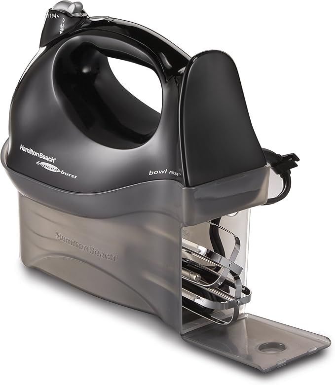 Hamilton Beach 2 Slice Extra Wide Slot Toaster with Bagel &amp Defrost Settings Shade Selector Toast Boost Auto Shutoff Black &amp Stainless Steel (22633) and Hamilton Beach 6-Speed Electric Han