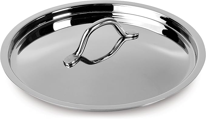 Lagostina Every Stainless Steel Cookware Set 7-Piece Set Two-Handle Saucepan 18 cm Deep Casserole 22 cm Milk Pan 12 cm Deep Casserole 14 cm Long Handle and Lids 14.18 and 22 cm