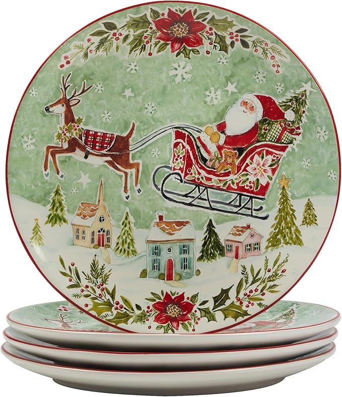 Certified International Joy of Christmas 16 Piece Dinnerware Set Service for 4