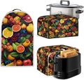 Appliance Covers for Kitchen Counter Fresh Fruits Toaster Cover Kitchen Appliance Cover Set Universal Size Blender Cover Slow Cooker Cover and Toaster Cover 2 Slice Cooker Cover Dust Cover