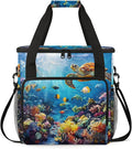 Sea Turtles Coffee Maker Travel Bag Ocean Animal Insulated Grocery Bag Travel Picnic Leakproof Cooler Bags With Shoulder Strap