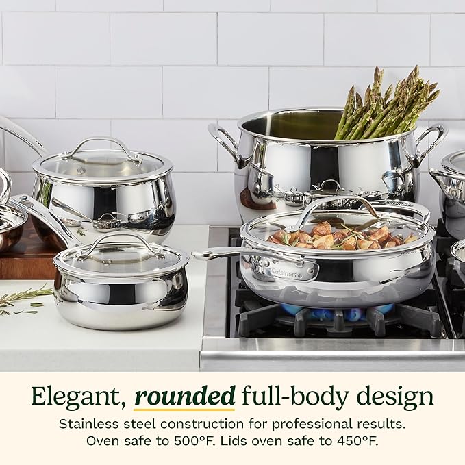 Cuisinart 15 Piece PureClad Triple-Ply Stainless Steel Cookware Set PCST-15