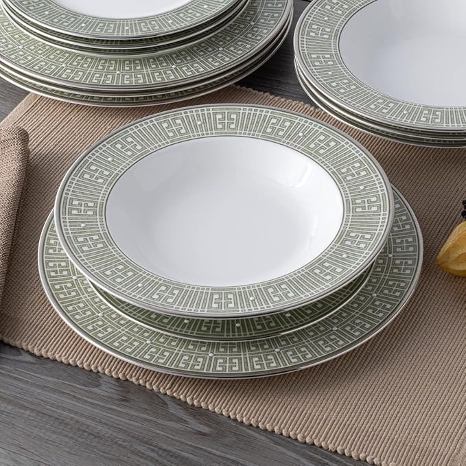 Noritake Infinity Green Platinum 12-Piece Dinnereware Set Service for 4