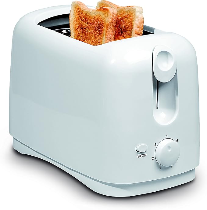Uniware 8711WH Two Slice Wide Slots Toaster750 WattsCool Touch ExteriorWhite