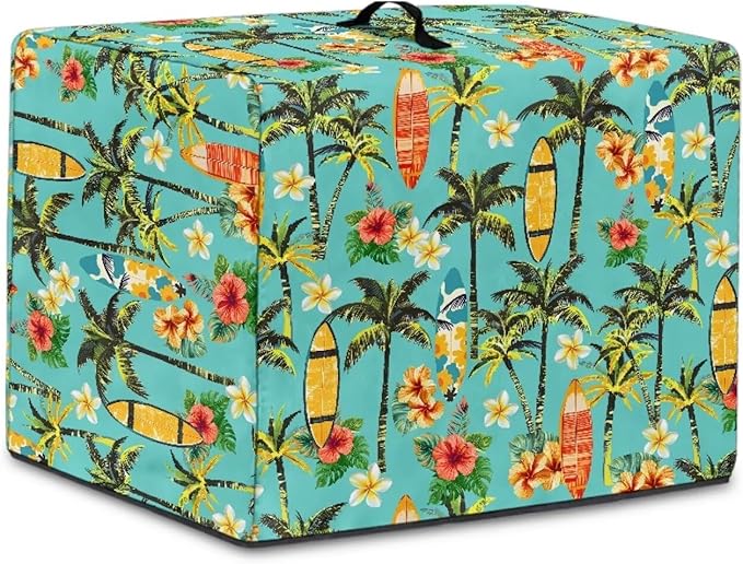 Tropical Tree Easy to Store Juicer Cover – Blender Dust Cover for Home Kitchen Fits Most Stand Mixers Machine Washable Stylish Floral Print Protects from Dust