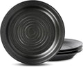 Stone Lain Orbit 4-Piece Dinner Plate Set Stoneware Charcoal