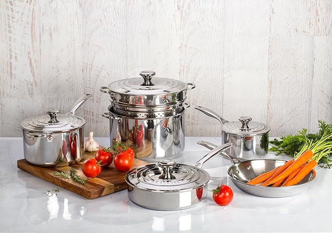 Le Creuset Tri-Ply Stainless Steel 10 pc. Cookware Set