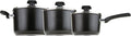 Prestige Duraforge Induction Aluminium Saucepan Black Set of 3