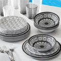 18-Piece Melamine Dinnerware Set Printmaker Design