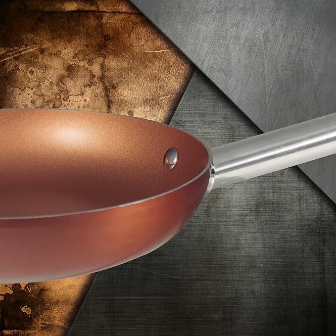 SAN IGNACIO Cassel 12-Piece Stainless Steel Cookware Set with Pan Set (20/24/28 cm) Professional Chef Copper Plus in Pressed Aluminium