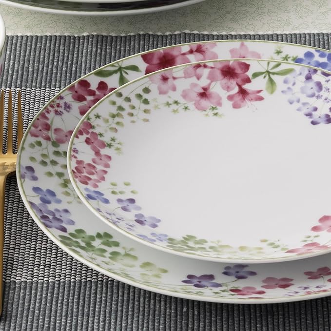 Noritake Bloomington Road Colorful 12-Piece Dinnerware Set Service for 4