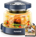Nuwave Oven Pro Plus Air Fryer Infra-Red Countertop 2025 Advanced Convection No Defrosting or Preheating Cook Fresh or Frozen Durable Power Dome 100 Presets &amp 50 Memory PFAS Free Dark Blue