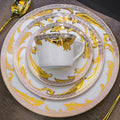 uropean Style Dinnerware Set Service for 4 Bone China Dinnerware Sets Unbreakable Porcelain Dinner Sets Coffee Cup and Saucer Tableware Set Steak Dinner Plates Dish Se golden hook-06