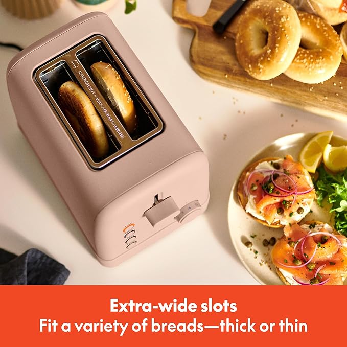 bella 2 Slice Toaster 6 Setting Shade Control w Reheat Cancel Bagel &amp Defrost Buttons Removable Crumb Tray Anti Jam &amp Auto Shutoff Auto Centering Guides &amp Cord Wrap 900 Watt Blosso
