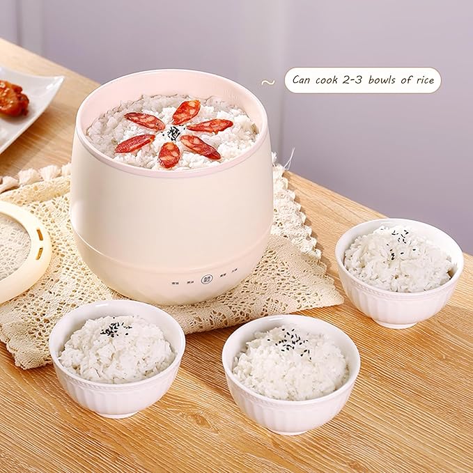 Rice Cooker Small Rice Cooker 1.6L with Multiple Cooking Functions Fuzzy Logic Technology 24 Hour Delay Timer and Auto Keep Warm Non-Stick Inner Pot