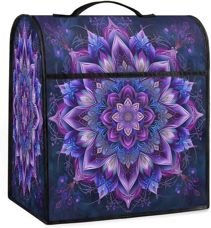 cfpolar Kitchen Aid Mixer Cover Compatible with 6-8 Quarts Purple Ethnic Mandala Stand Mixer Cover Kitchen Aid Mixers Accessories Appliance Organizer