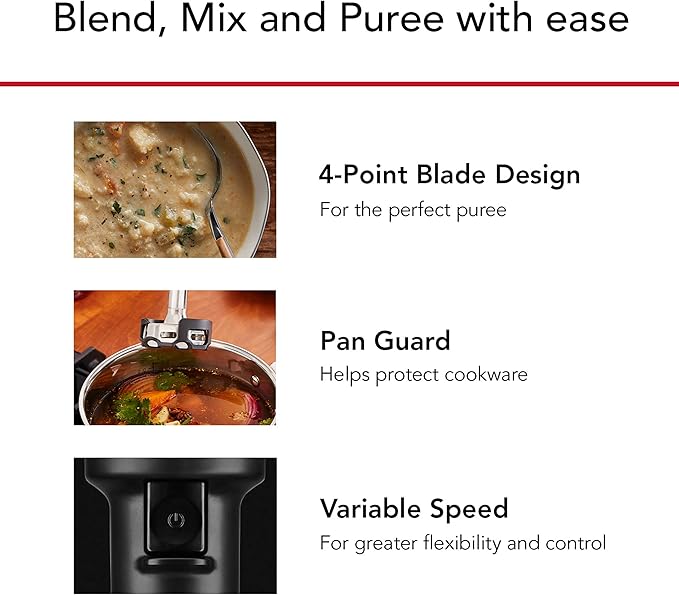 KitchenAid Cordless Variable Speed Hand Blender with Chopper and Whisk Attachment - KHBBV83