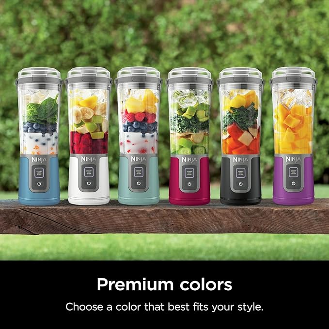 Ninja Blast 16 oz. Personal Portable Blender with Leak Proof Lid and Easy Sip Spout Perfect for Smoothies Cordless USB-C Rechargeable Dishwasher Safe Parts (Renewed) (Cranberry Red)