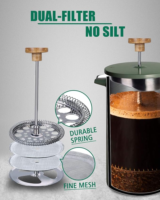 POLIVIAR French Press Coffee Maker &amp Tea Kettle