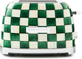 MACKENZIE-CHILDS 2-Slice Toaster Decorative Toaster for Kitchen One of Oprah’s Favorite Things Green-and-White Emerald Check