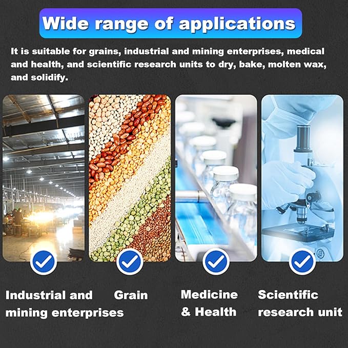 Constant Temperature Blast Drying Oven for Laboratory Industrial Drying Oven Lab Oven 16 L Laboratory Drying Oven Forced Air Convection Intelligent Temperature Control101 0S