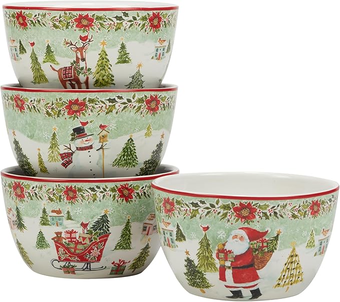 Certified International Joy of Christmas 16 Piece Dinnerware Set Service for 4
