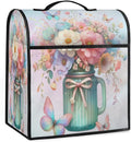 Kitchen Aid Mixer Cover Butterfly Color Flower Stand Mixer Cover Compatible with 6-8 Quarts Stand Mixers Dust Covers with Zipper Pocket Foldable Washable Kitchen Aid Organizer Bag