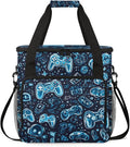 Gaming Controller Print Coffee Maker Travel Bag for Keurig K-Mini/K-Mini Plus Insulated Waterproof Tote with Pockets for K-Cup Portable Single-Serve Brewer Case
