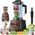 Blenders for Kitchen Smoothie Blender 2400W/1000W Prasky Blender &amp Grinder Combo 25000 RPM High Speed 68oz BPA-Free Food Processor Countertop Blender for Smoothies Shakes &amp Food (Brown
