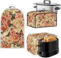 Pink Toaster Cover 4 Slice Toaster Cover Flower Kitchen Small Appliance Dust Cover with Blender Dust Cover Stand Mixer or Coffee Maker Appliance Cover Dust and Fingerprint Protection Set of 3