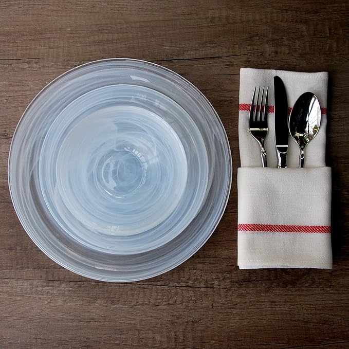 Red Pomegranate NUAGE 16 PCS. DINNERWARE SET IVORY 11 8 6.5 (0807-0)