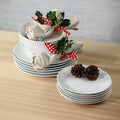 Euro Ceramica Bianco Collection 18 Piece Dinnerware Set - Multipurpose Functional Essential White Dinnerware Set Service for 6 (White Dinner Plates Salad Plates Bowls) Standard (BNC-86-18000)