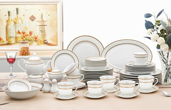 Lorenzo Amelia 57-Piece Dinnerware Set Service for 8