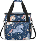 Unicorn Cute Funny Coffee Maker Carring Bag Large Insulated Storage Organizer Case Tote Bags with Shoulder Strap for Travel Work Picnic