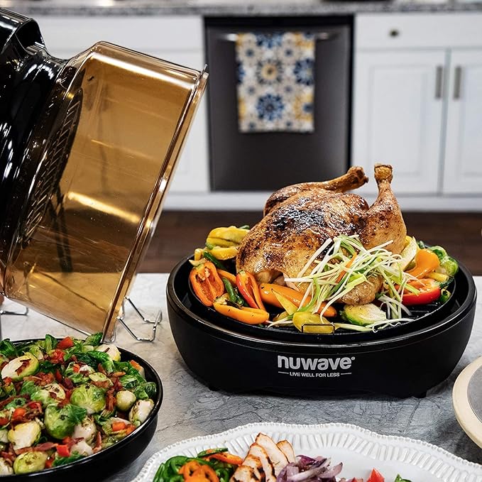 Nuwave Primo Grill Oven PFAS Free Countertop Oven with Convection Top &amp Grill Bottom Smart Thermometer Perfect for Cooking Frozen or Fresh with Surround Heat for Flawless Results