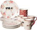 Certified International Farmhouse 16 pc Dinnerware Set Multicolored 10.75 Inches Service for 4