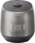 CUCKOO Twin Pressure Rice Cooker 6-Cup Uncooked / 12-Cup Cooked with Induction Heating Technology Silent Pressure System Open Cooking Mode Dynamic Display Eco Inner Pot Gray (CRP-PHTR0609FS)
