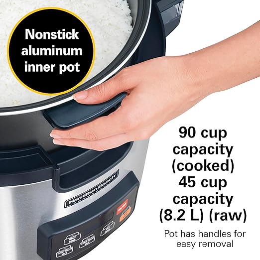 Hamilton Beach Commercial Rice Cooker 90 Cup Capacity R37590 (Renewed)
