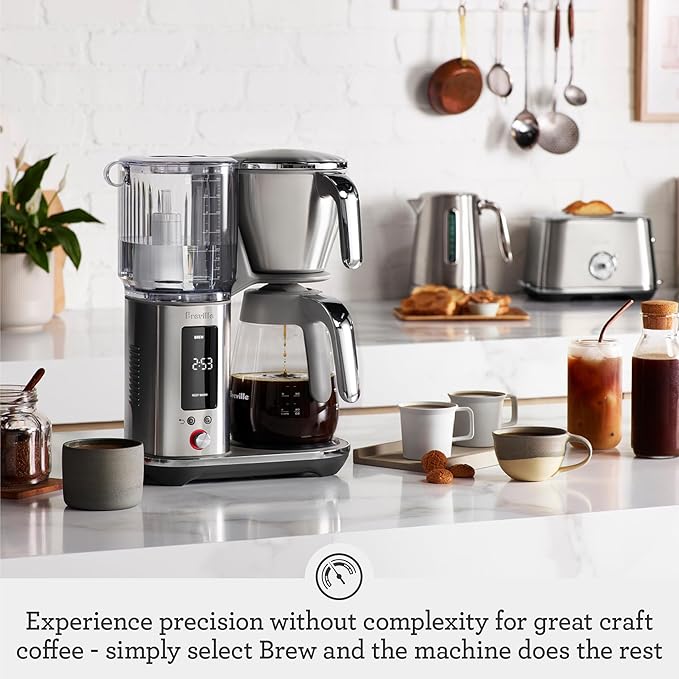 Breville Luxe Drip Coffee Machine BDC415DBL Damson Blue Glass Carafe